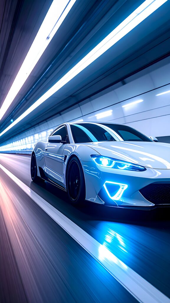 Top Trending Car Wallpapers 2025 | 4K & HD Download 17 Firefly White Nissan GT R R35 with glowing neon blue underglow racing at high speed through 731112 1