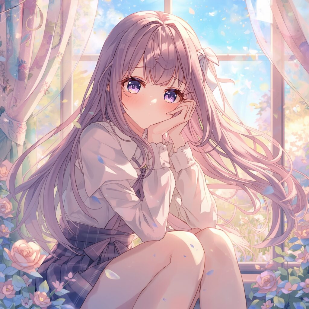 Best Aesthetic Anime Boys and Girls Wallpapers (HD & 4K) 37 Lucid Origin Beautiful anime girl with flowing hair soft glowi 1 boys wallpaper