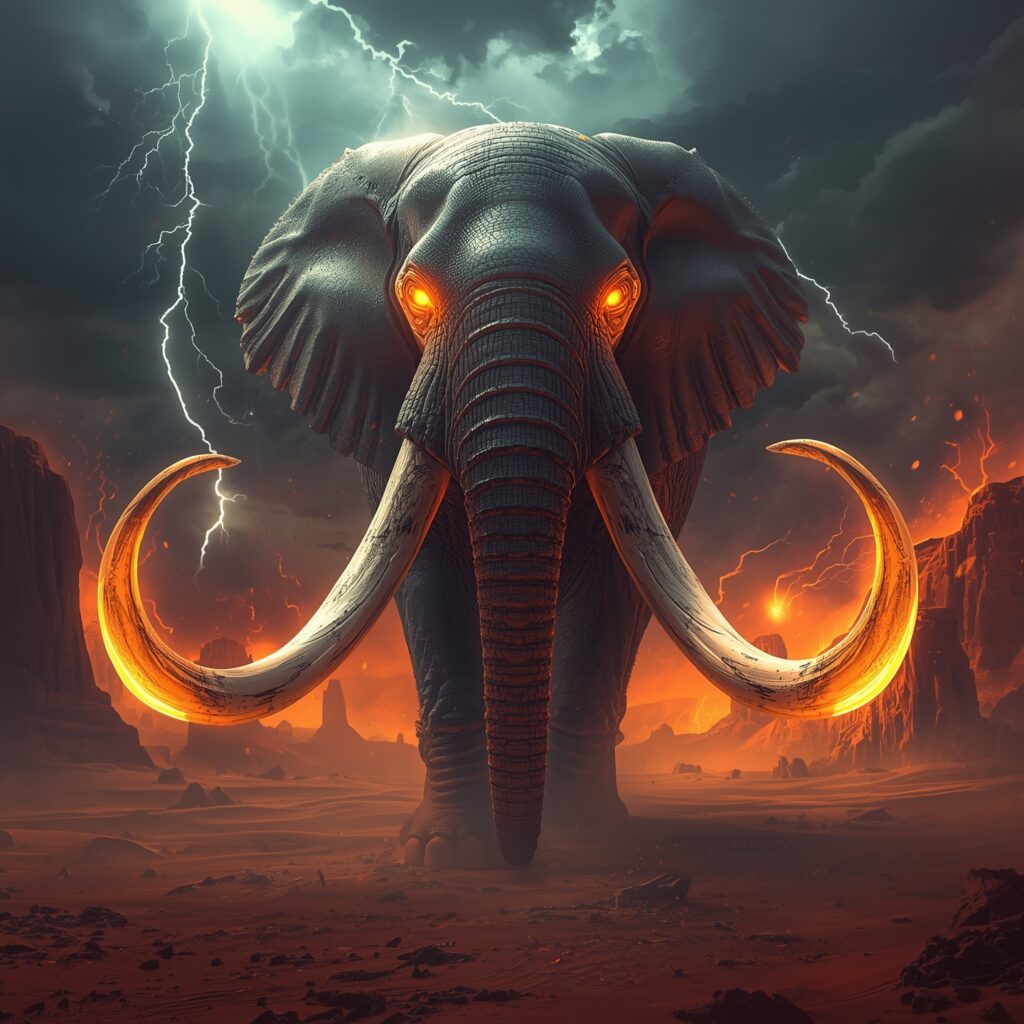 50+ Amazing Fantasy Animal Wallpapers for Unique Backgrounds 15 Lucid Origin Gigantic armored elephant with massive glowing tu 0