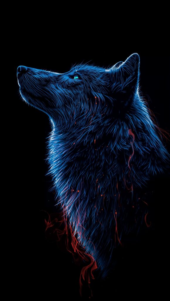 50+ Amazing Fantasy Animal Wallpapers for Unique Backgrounds 6 Lucid Origin Stylized profile of a majestic wolf against a dar 2