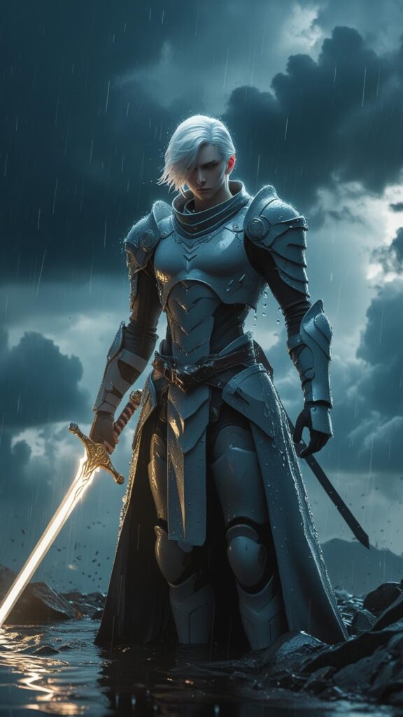 Stunning Collection of Wallpapers – HD, 4K, and Aesthetic Backgrounds 13 Epic Warrior Set in Dramatic Storm