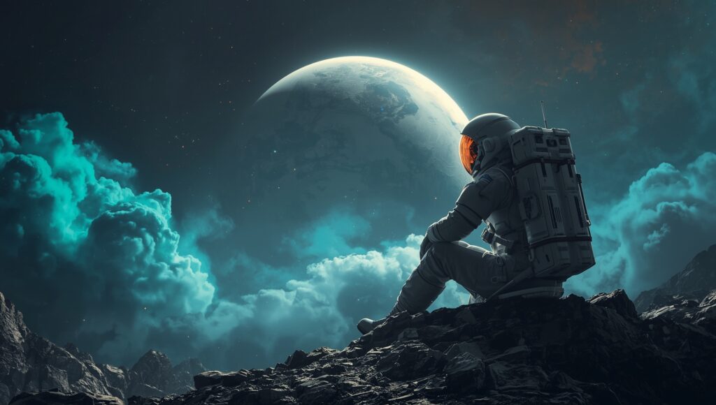 15+ Best Laptop Wallpapers for You – HD & Aesthetic Backgrounds 12 Lucid Origin A lone astronaut in a detailed white spacesuit si 1 laptop wallpaper