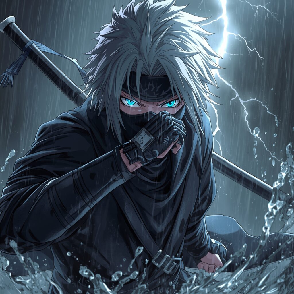 15+ Stunning Anime Boys Wallpapers – Epic 4K Backgrounds 20 Lucid Origin Masked whitehaired anime ninja in tactical black 0 boys wallpaper