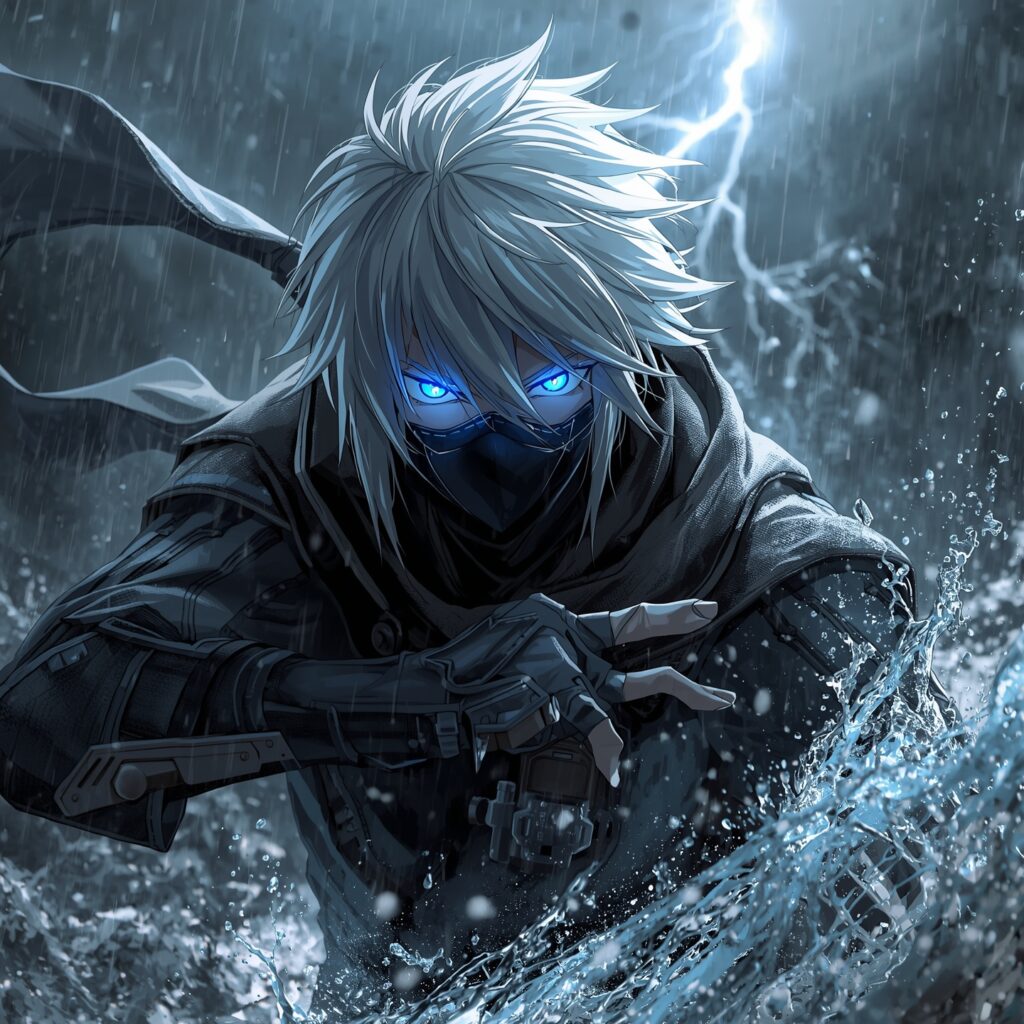 15+ Stunning Anime Boys Wallpapers – Epic 4K Backgrounds 19 Lucid Origin Masked whitehaired anime ninja in tactical black 1 boys wallpaper